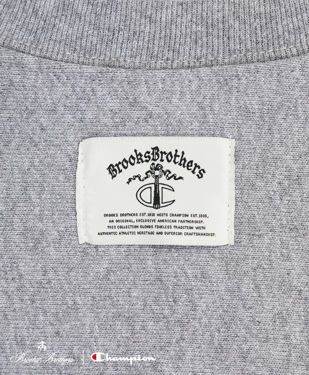 Brooks Brothers×Champion　USAコットン　ラバープリントロゴ　スウェットシャツ　Made in USA6