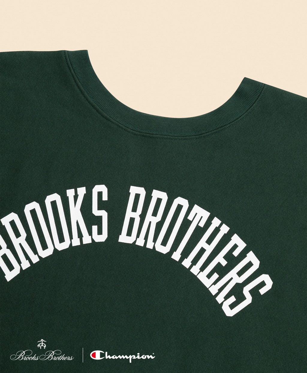 Brooks Brothers×Champion　USAコットン　ラバープリントロゴ　スウェットシャツ　Made in USA3
