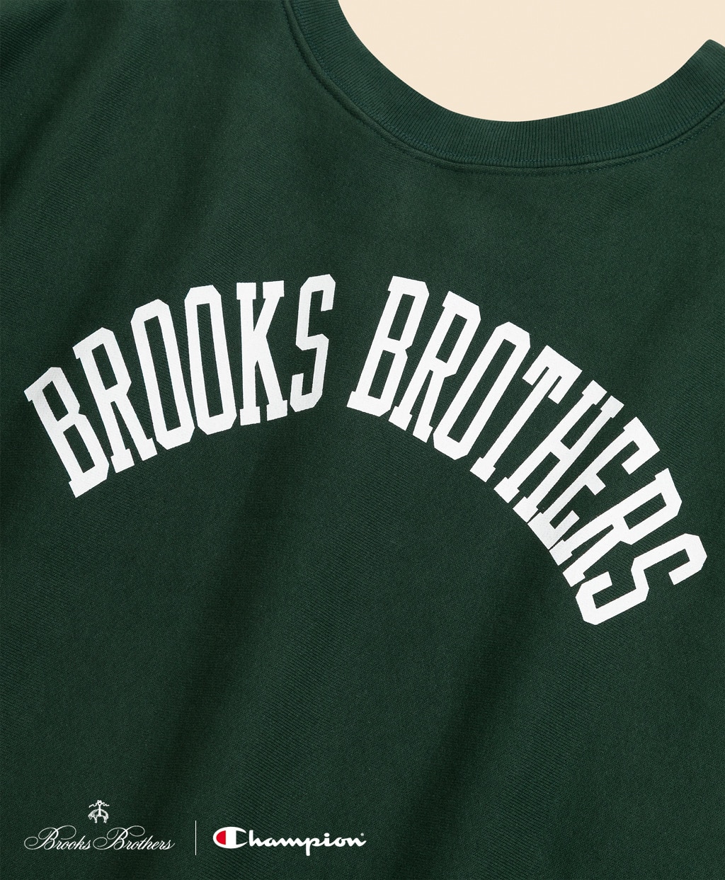 Brooks Brothers×Champion　USAコットン　ラバープリントロゴ　スウェットシャツ　Made in USA4