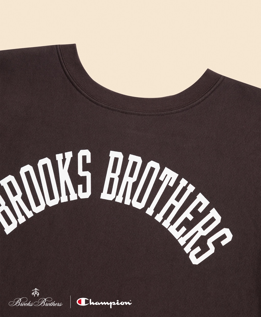 Brooks Brothers×Champion　USAコットン　ラバープリントロゴ　スウェットシャツ　Made in USA3