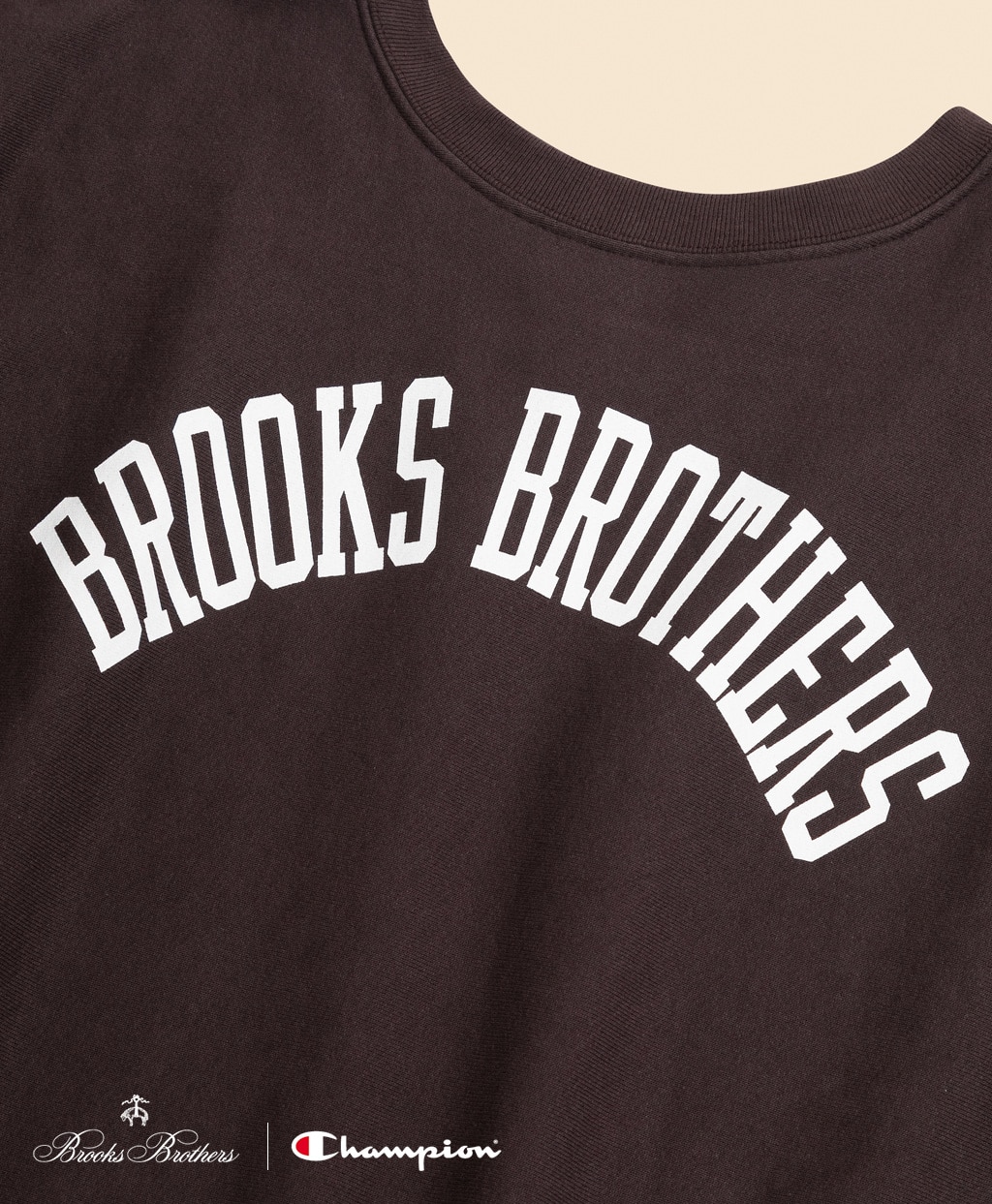 Brooks Brothers×Champion　USAコットン　ラバープリントロゴ　スウェットシャツ　Made in USA4
