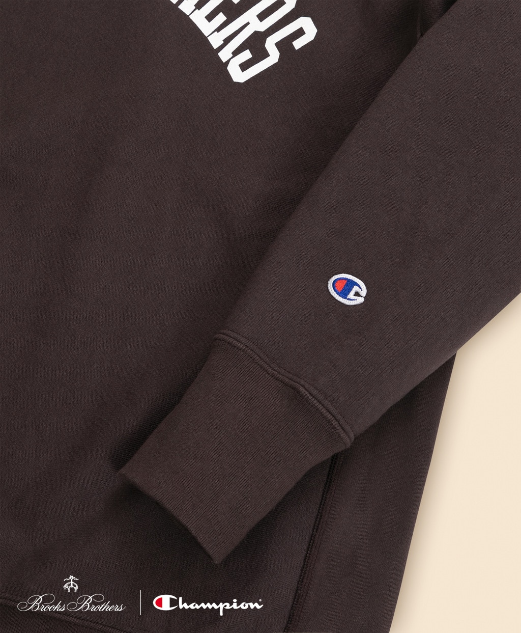 Brooks Brothers×Champion　USAコットン　ラバープリントロゴ　スウェットシャツ　Made in USA5