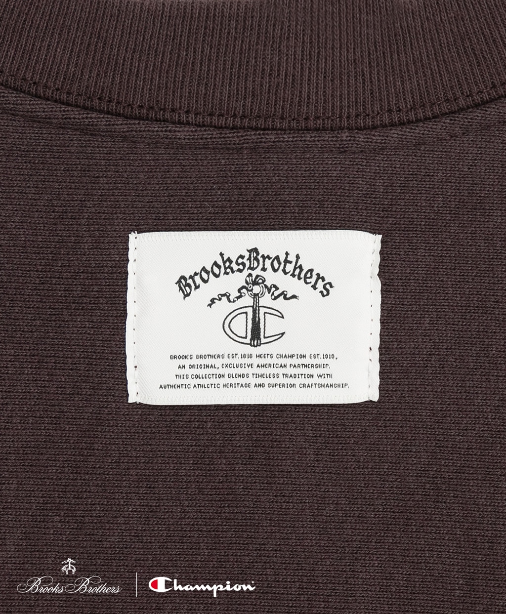 Brooks Brothers×Champion　USAコットン　ラバープリントロゴ　スウェットシャツ　Made in USA6