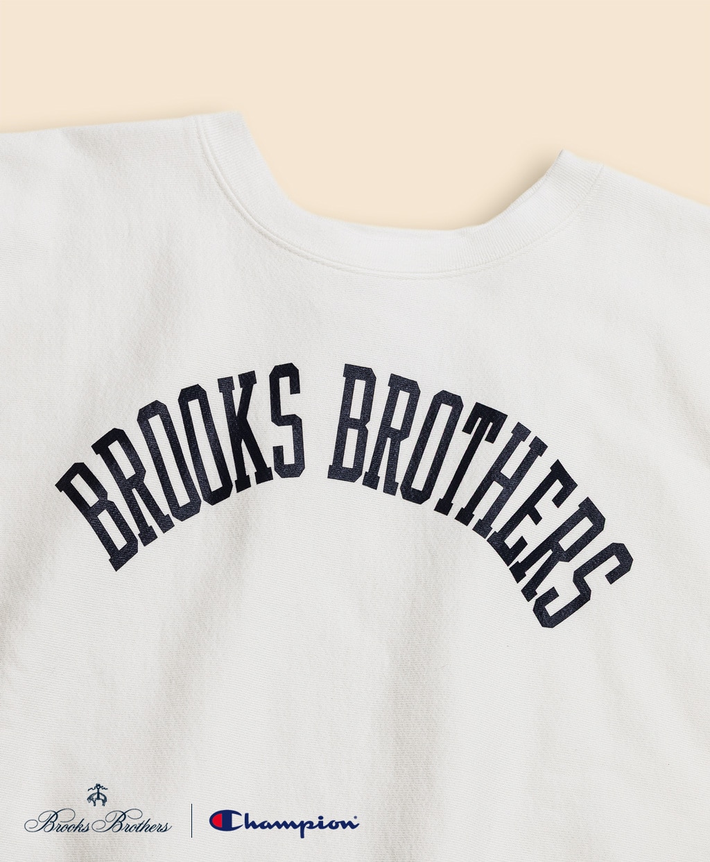 Brooks Brothers×Champion　USAコットン　ラバープリントロゴ　スウェットシャツ　Made in USA3