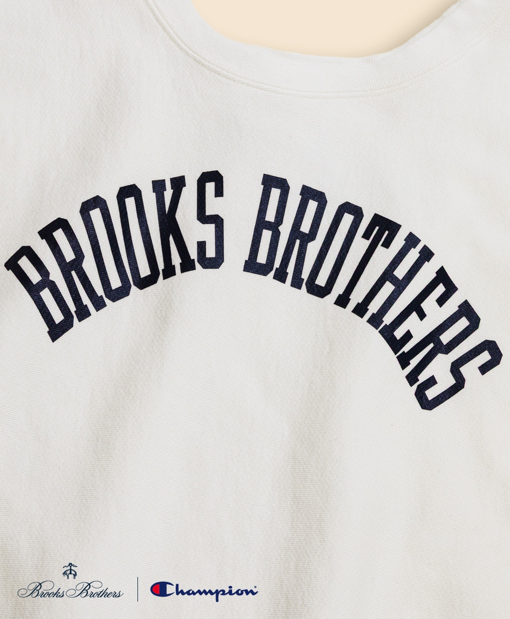 Brooks Brothers×Champion　USAコットン　ラバープリントロゴ　スウェットシャツ　Made in USA4
