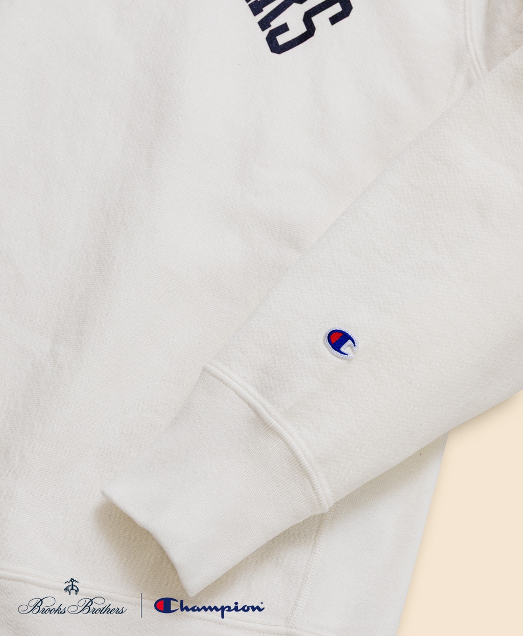 Brooks Brothers×Champion　USAコットン　ラバープリントロゴ　スウェットシャツ　Made in USA5