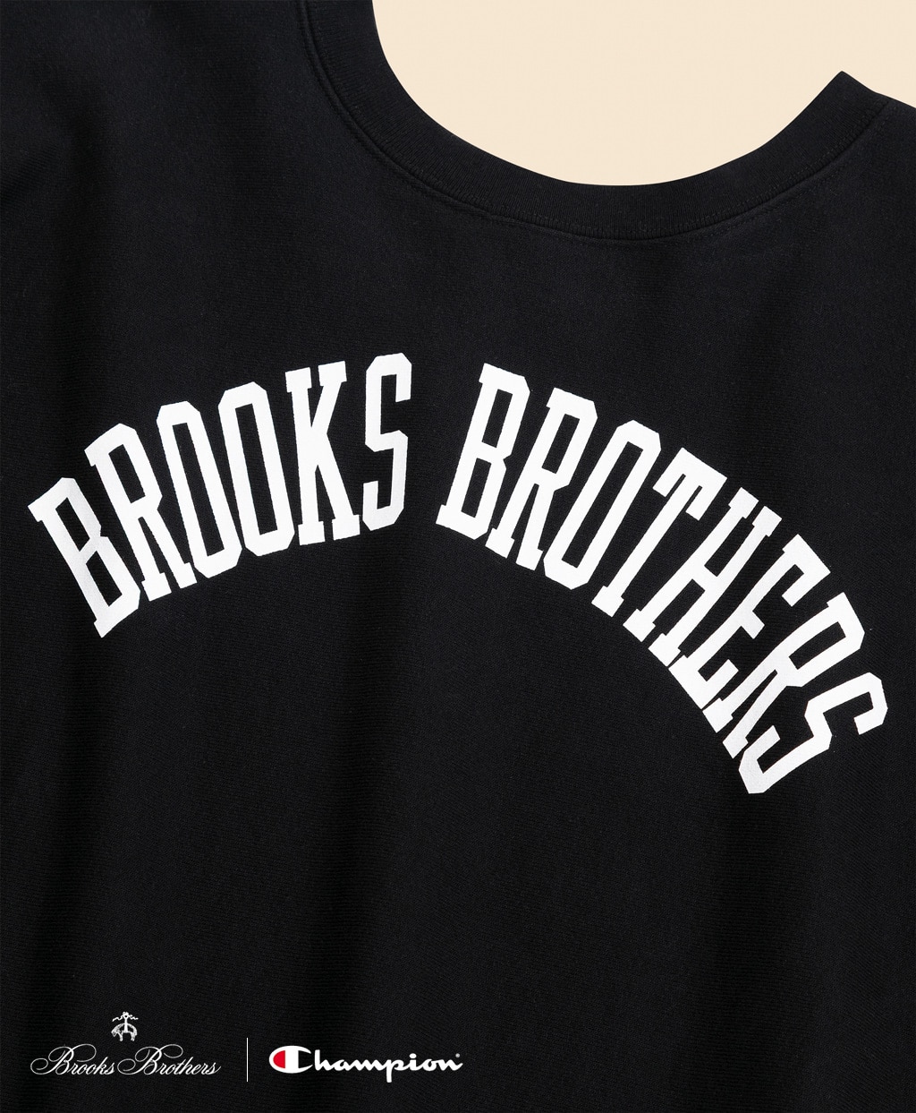 Brooks Brothers×Champion　USAコットン　ラバープリントロゴ　スウェットシャツ　Made in USA4