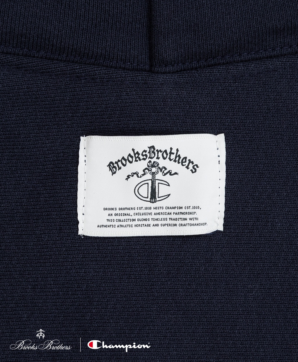 Brooks Brothers×Champion　USAコットン　ラバープリントロゴ　フーデッド　スウェットシャツ　Made in USA6