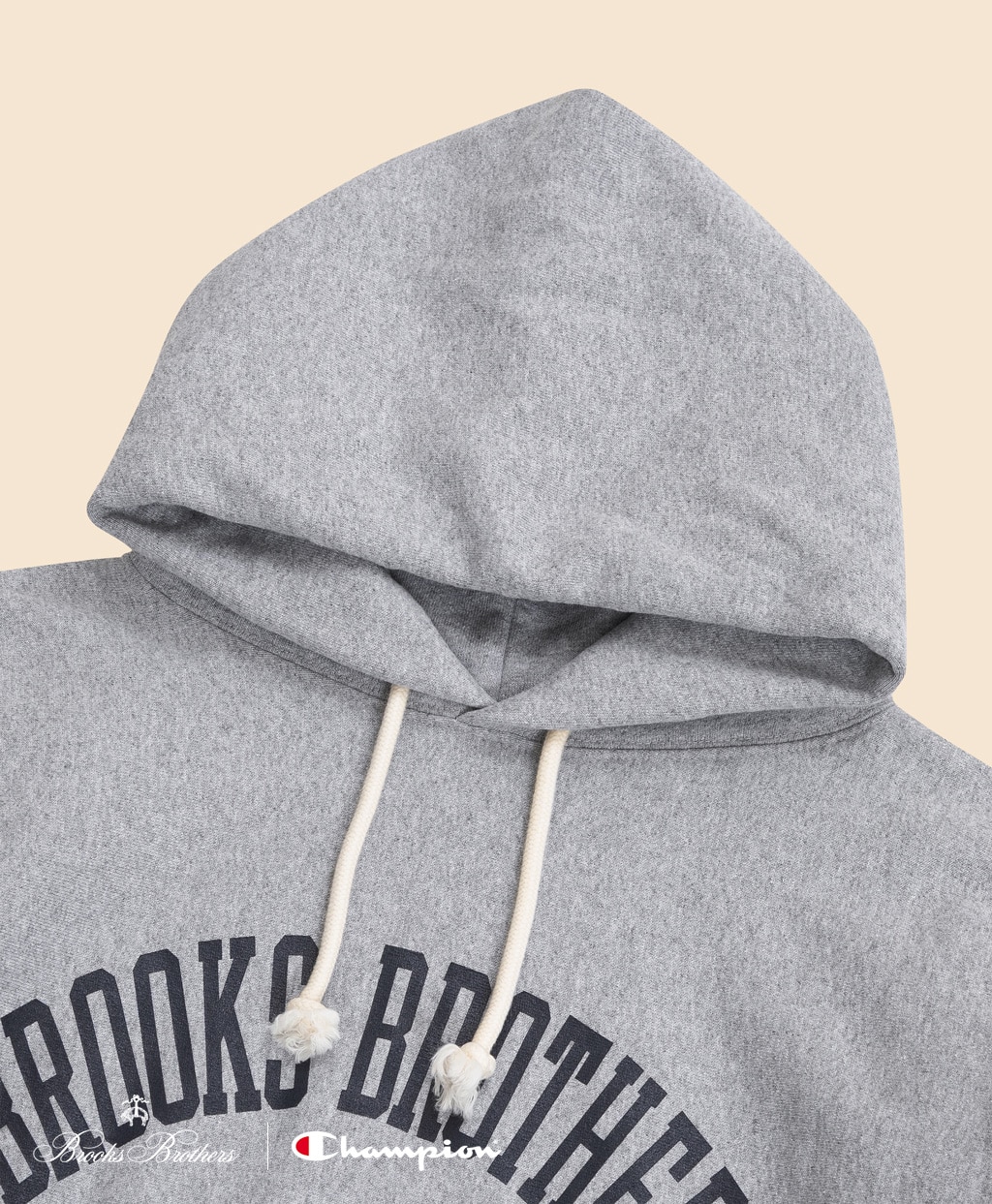 Brooks Brothers×Champion　USAコットン　ラバープリントロゴ　フーデッド　スウェットシャツ　Made in USA3