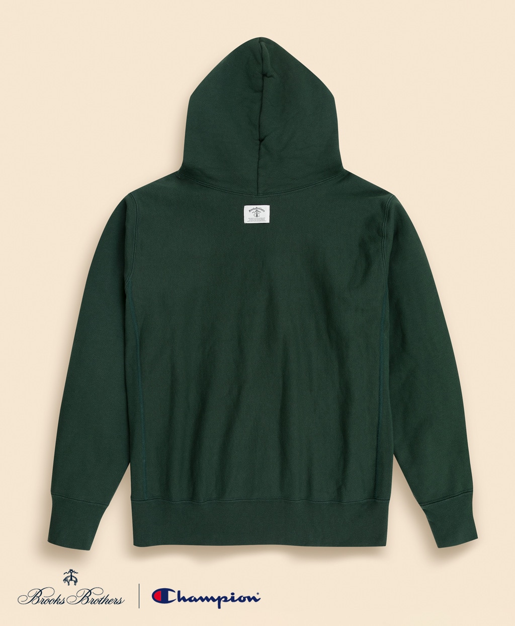 Brooks Brothers×Champion　USAコットン　ラバープリントロゴ　フーデッド　スウェットシャツ　Made in USA2