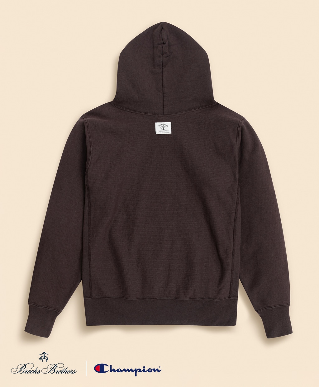 Brooks Brothers×Champion　USAコットン　ラバープリントロゴ　フーデッド　スウェットシャツ　Made in USA2