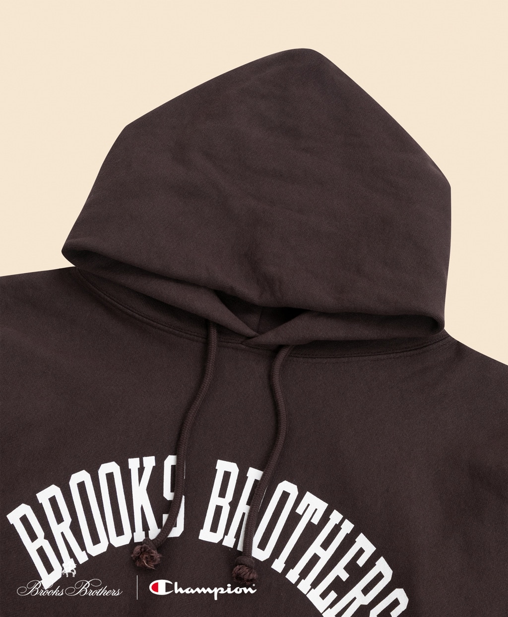 Brooks Brothers×Champion　USAコットン　ラバープリントロゴ　フーデッド　スウェットシャツ　Made in USA3