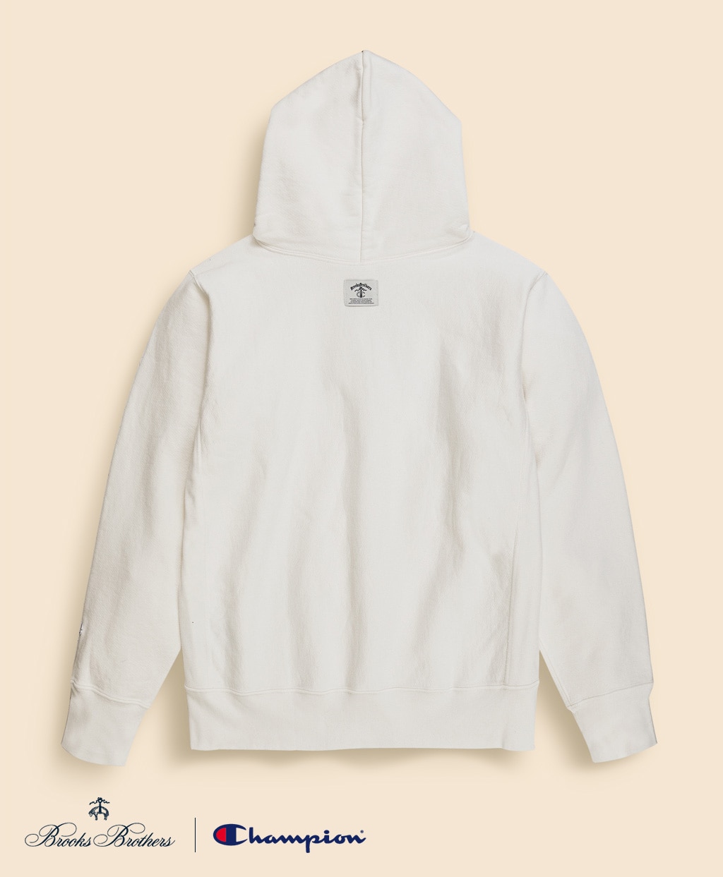 Brooks Brothers×Champion　USAコットン　ラバープリントロゴ　フーデッド　スウェットシャツ　Made in USA2