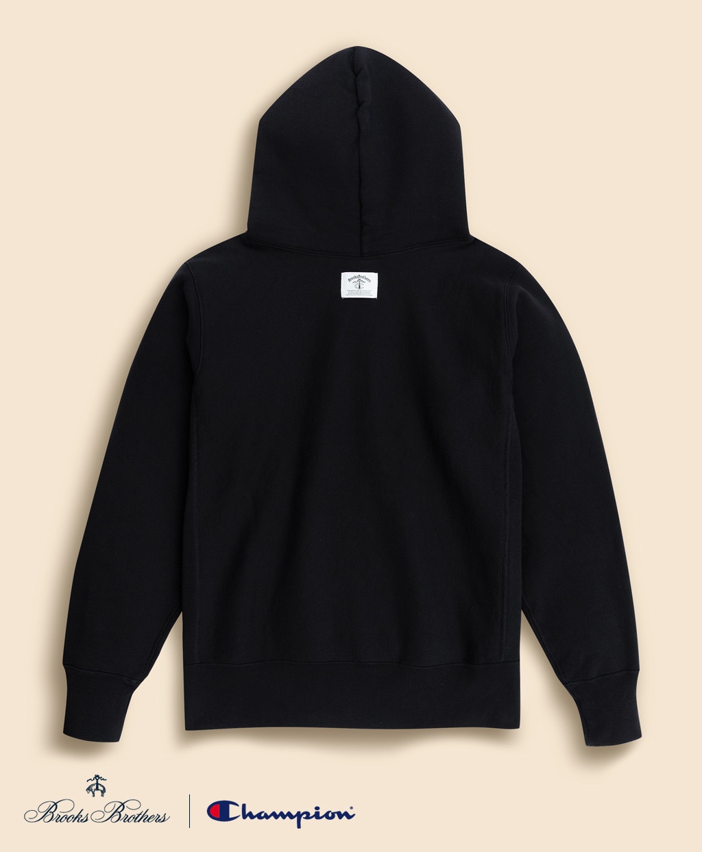 Brooks Brothers×Champion　USAコットン　ラバープリントロゴ　フーデッド　スウェットシャツ　Made in USA2