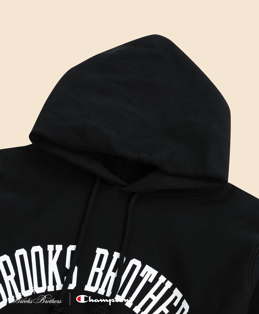 Brooks Brothers×Champion　USAコットン　ラバープリントロゴ　フーデッド　スウェットシャツ　Made in USA3