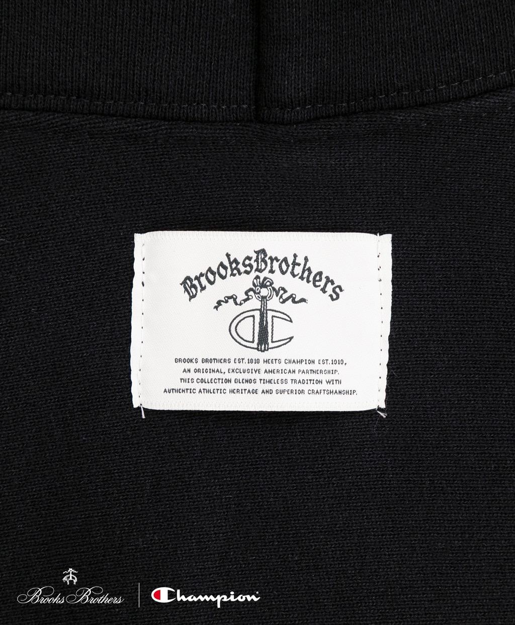 Brooks Brothers×Champion　USAコットン　ラバープリントロゴ　フーデッド　スウェットシャツ　Made in USA6