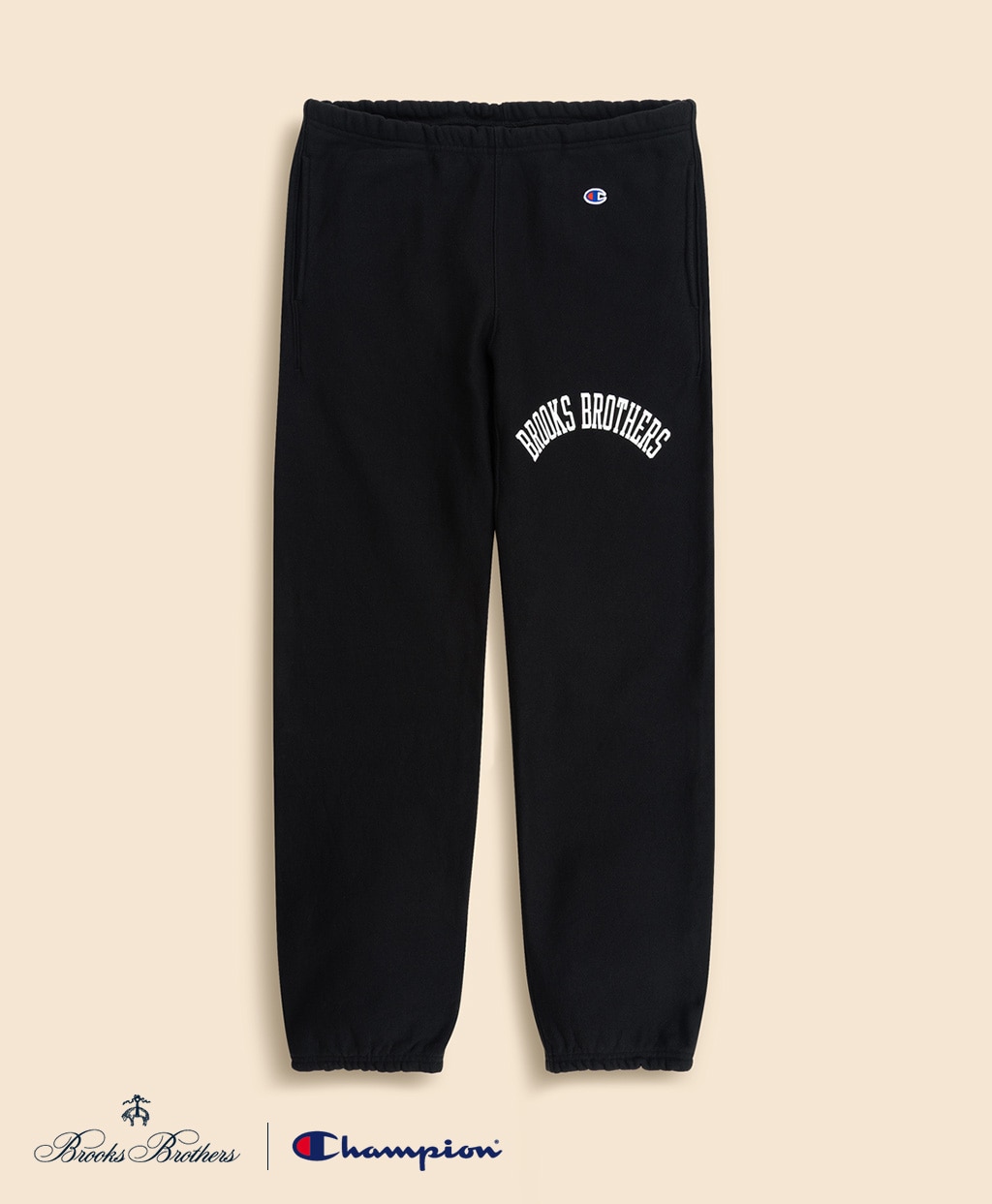 Brooks Brothers×Champion　USAコットン　ラバープリントロゴ　スウェットパンツ　Made in USA1
