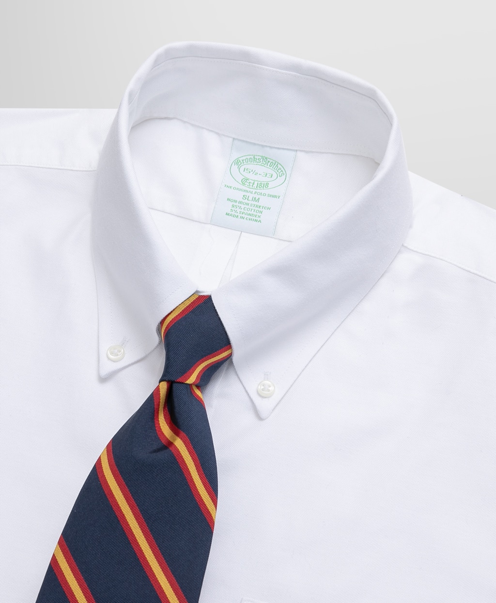【刺しゅう対象ドレス&シャンブレーシャツ】ノンアイロン　ストレッチオックスフォード　ドレスシャツ　Slim Fit5