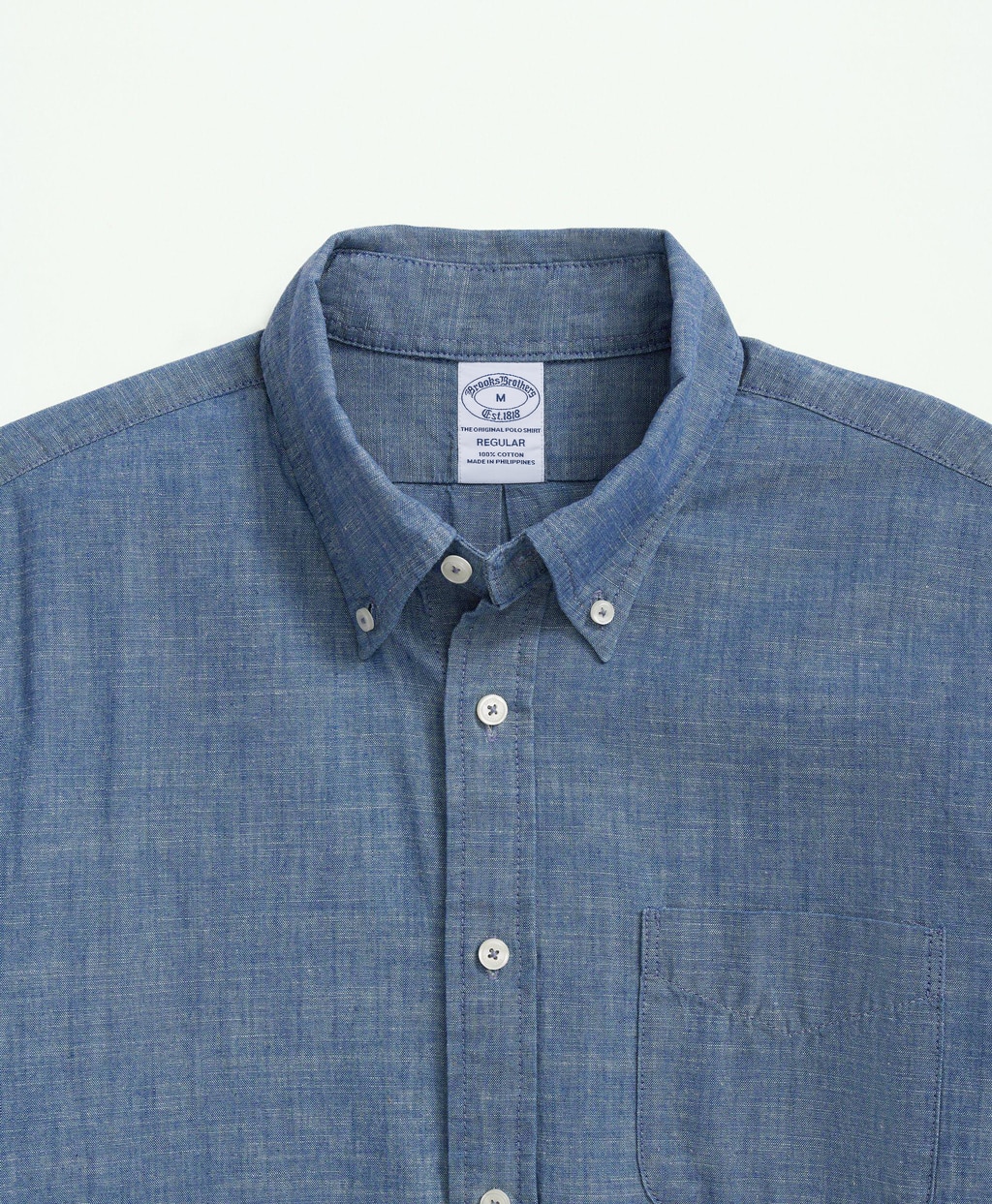 【刺しゅう対象ドレス&シャンブレーシャツ】コットン　シャンブレー　スポーツシャツ　Regular Fit3