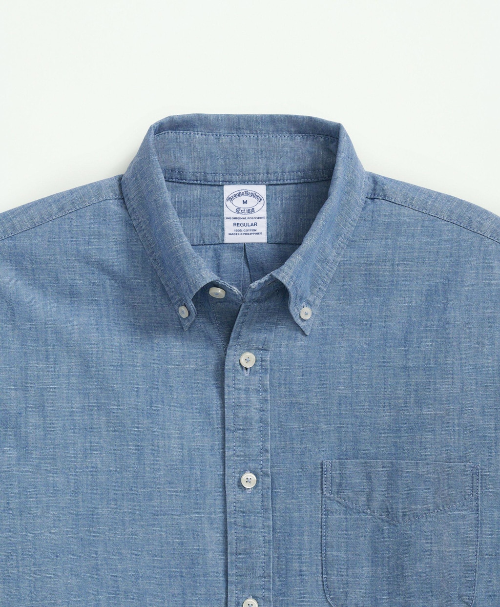 【刺しゅう対象ドレス&シャンブレーシャツ】コットン　シャンブレー　スポーツシャツ　Regular Fit3