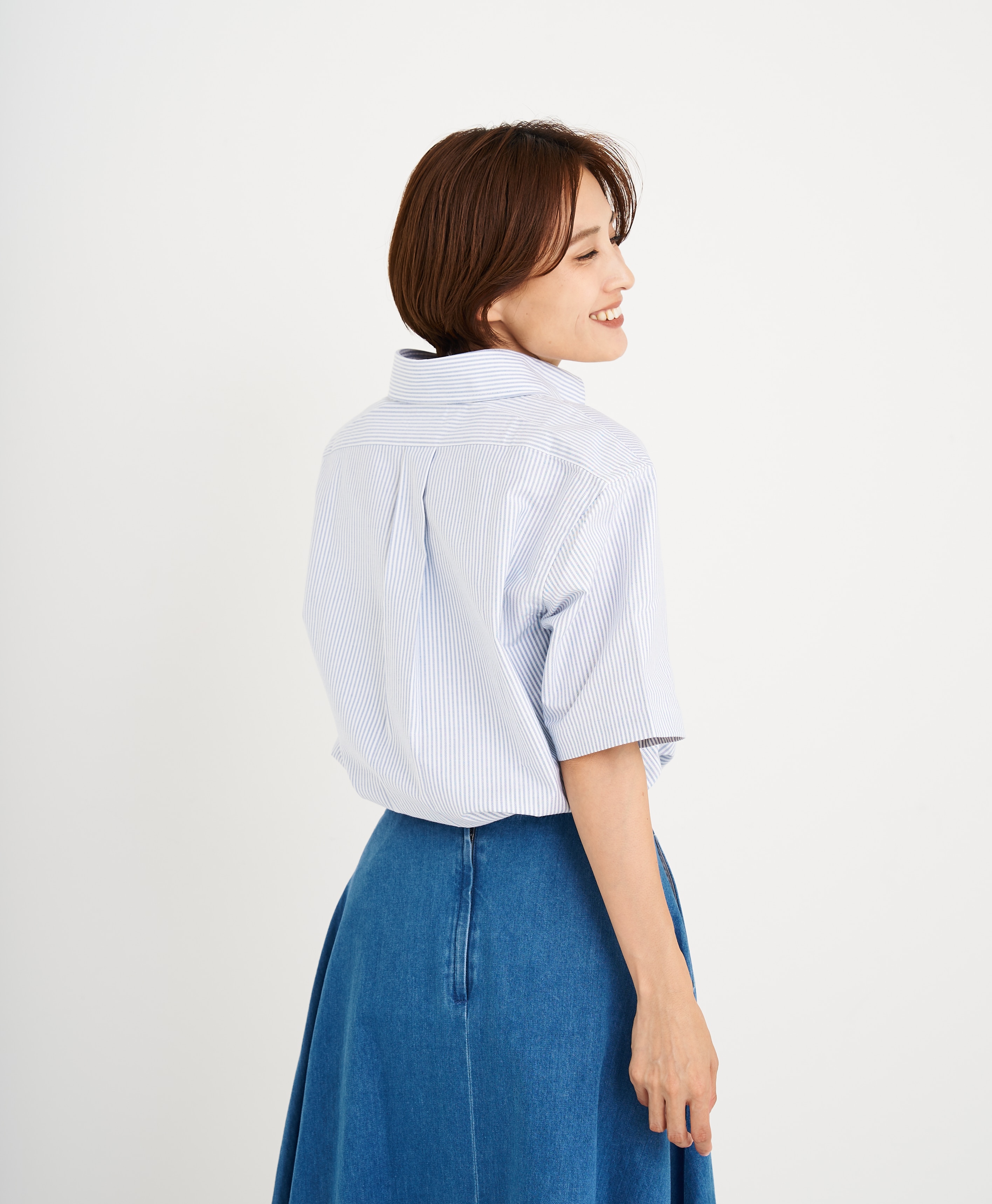 【プリント対象メンズドレスシャツ】 スーピマコットン オックスフォード ショートスリーブ ドレスシャツ Regular Fit13