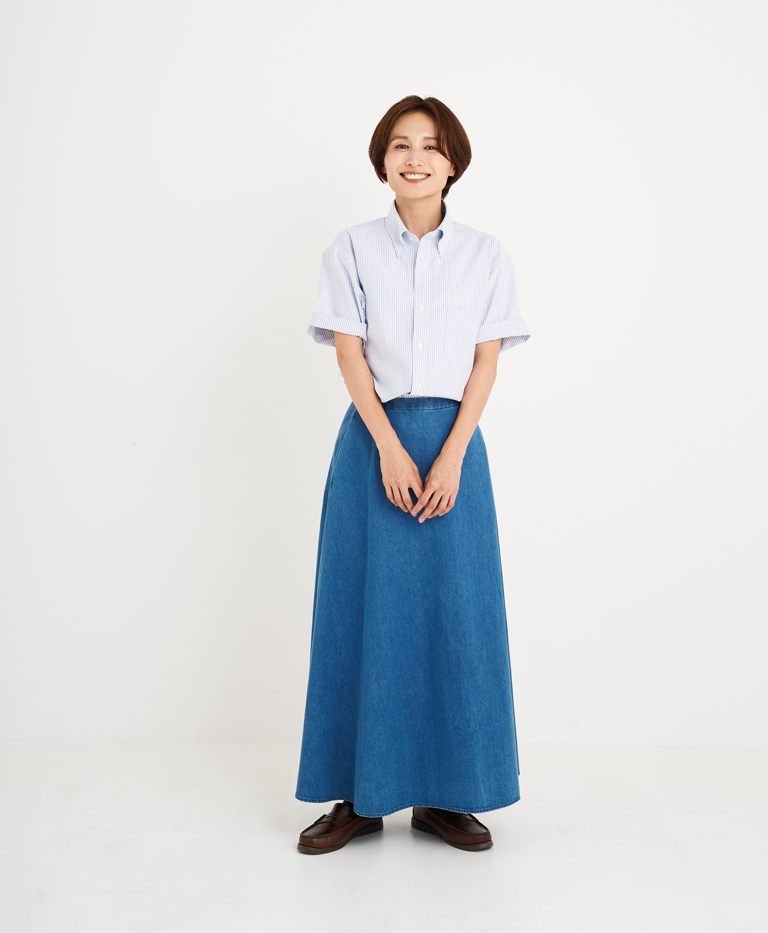 【プリント対象メンズドレスシャツ】 スーピマコットン オックスフォード ショートスリーブ ドレスシャツ Regular Fit14
