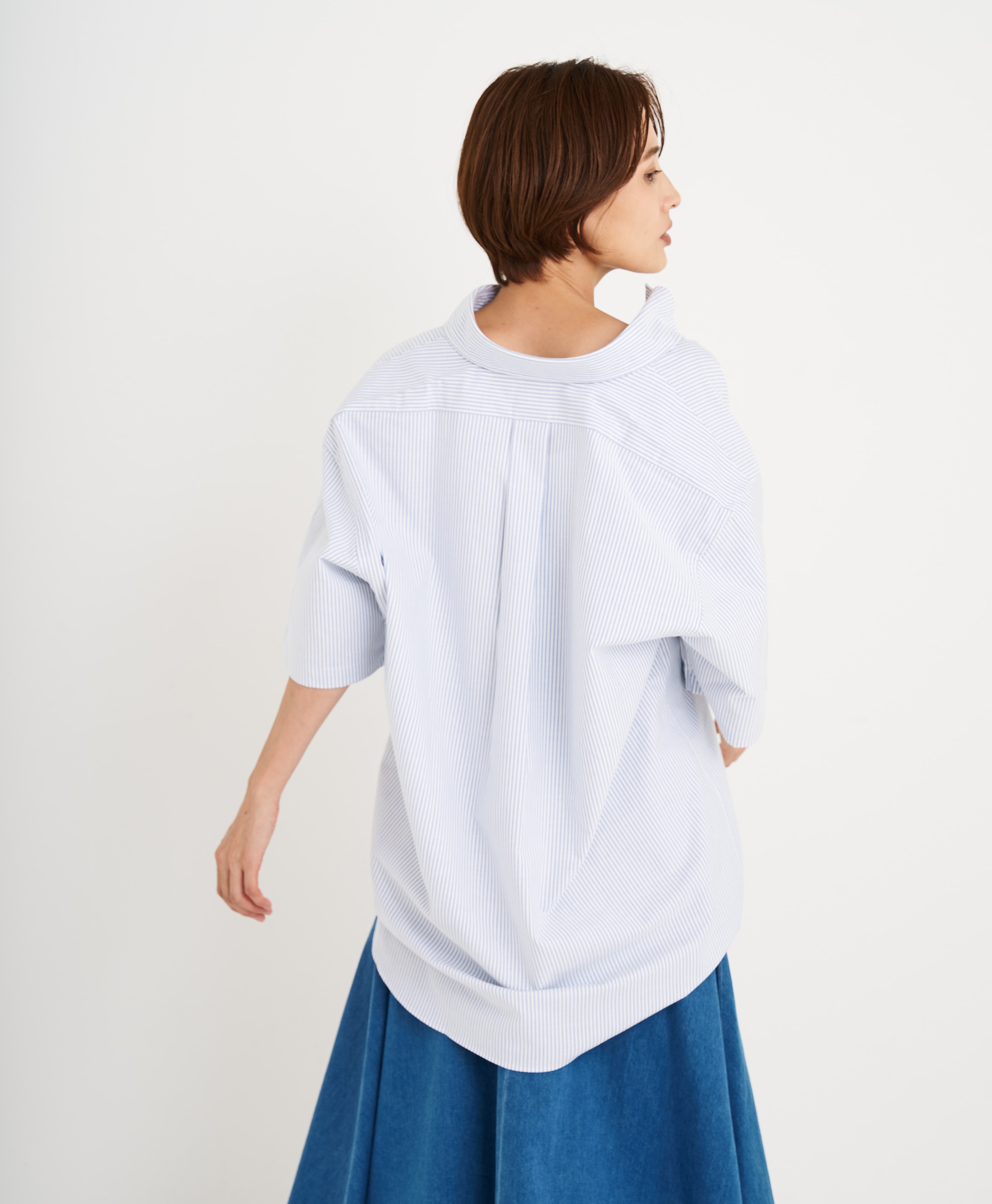 【プリント対象メンズドレスシャツ】 スーピマコットン オックスフォード ショートスリーブ ドレスシャツ Regular Fit25