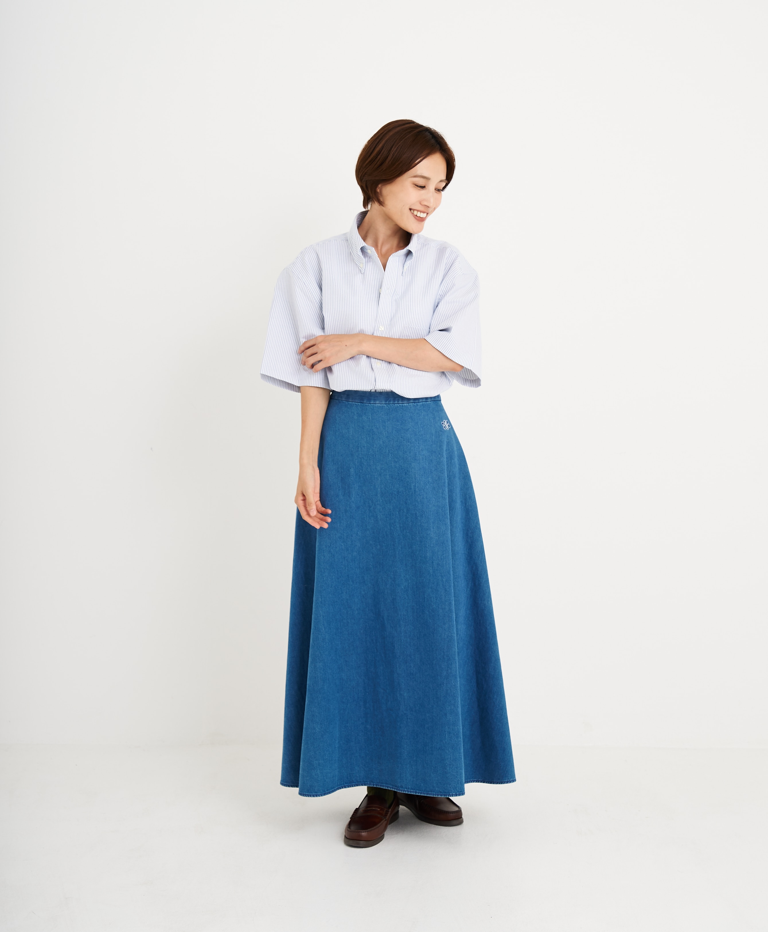 【プリント対象メンズドレスシャツ】 スーピマコットン オックスフォード ショートスリーブ ドレスシャツ Regular Fit26