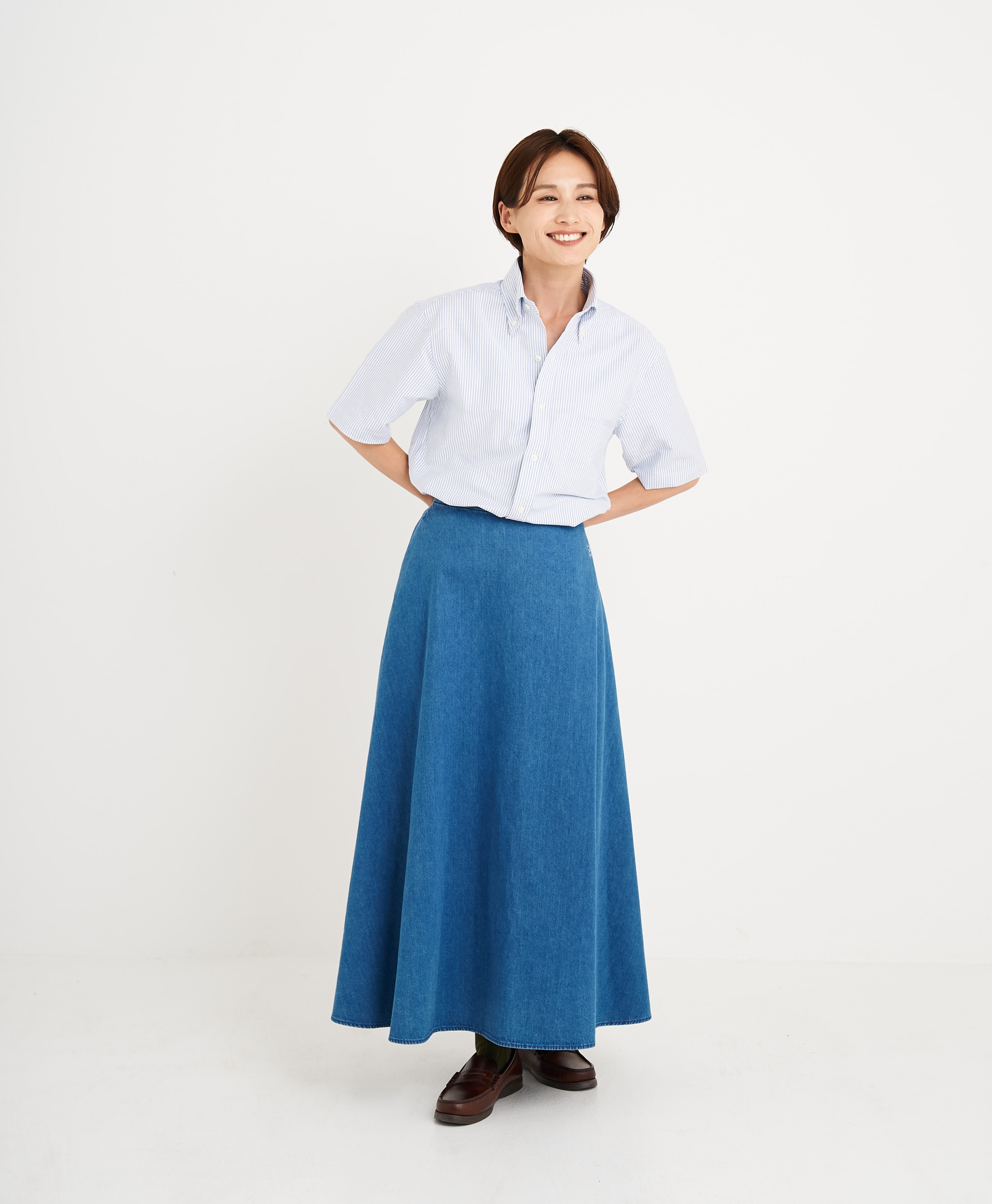 【プリント対象メンズドレスシャツ】 スーピマコットン オックスフォード ショートスリーブ ドレスシャツ Regular Fit11