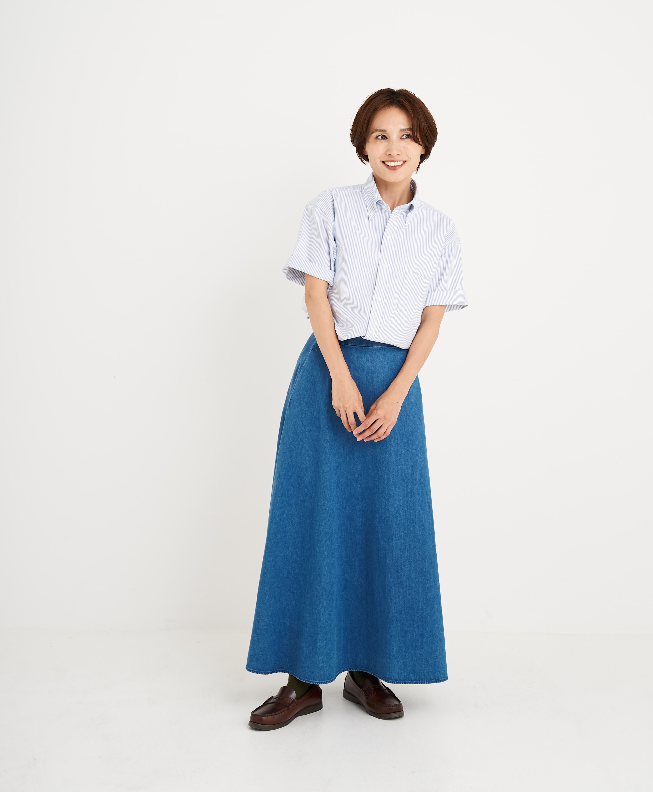 【プリント対象メンズドレスシャツ】 スーピマコットン オックスフォード ショートスリーブ ドレスシャツ Regular Fit15