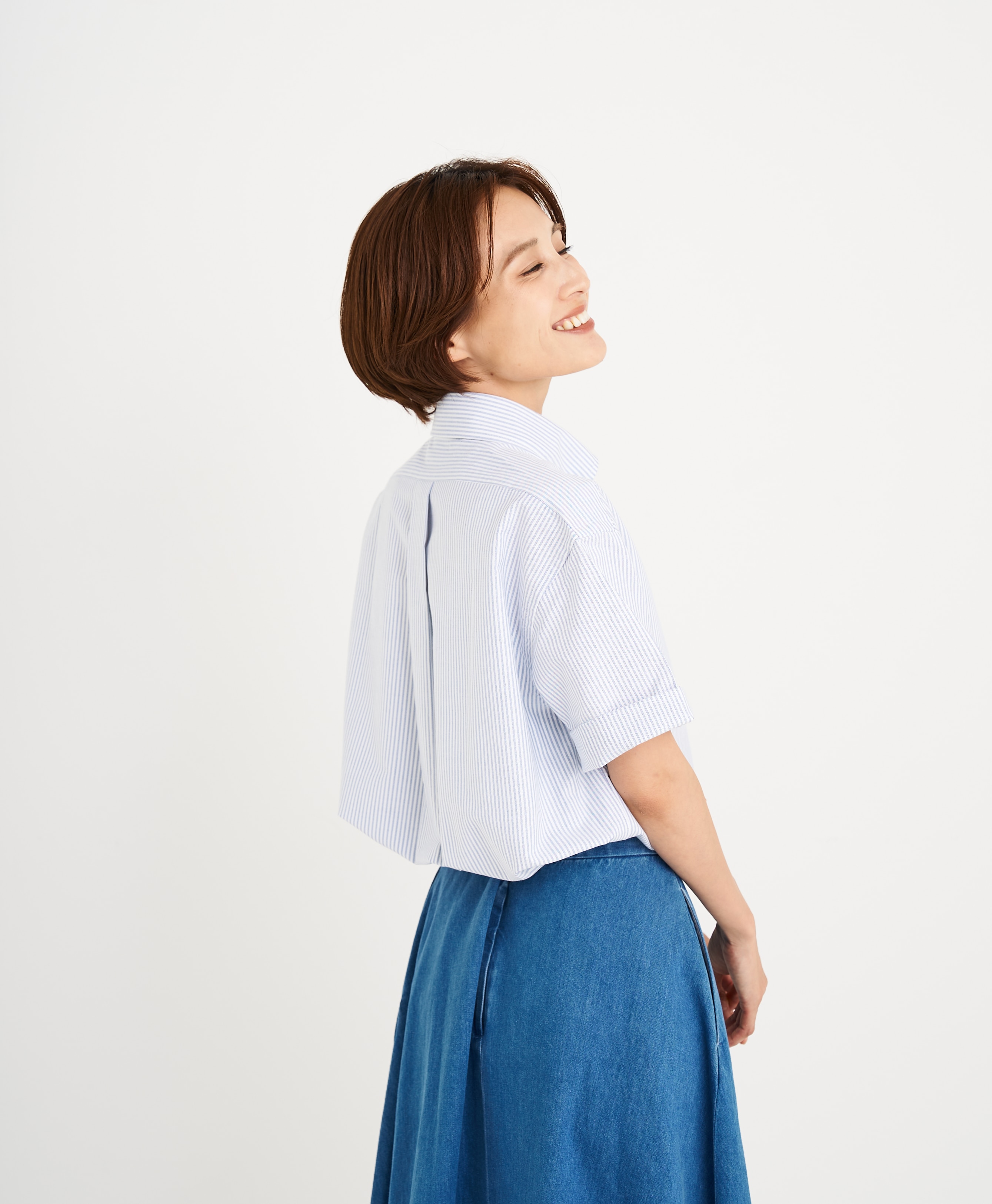 【プリント対象メンズドレスシャツ】 スーピマコットン オックスフォード ショートスリーブ ドレスシャツ Regular Fit16