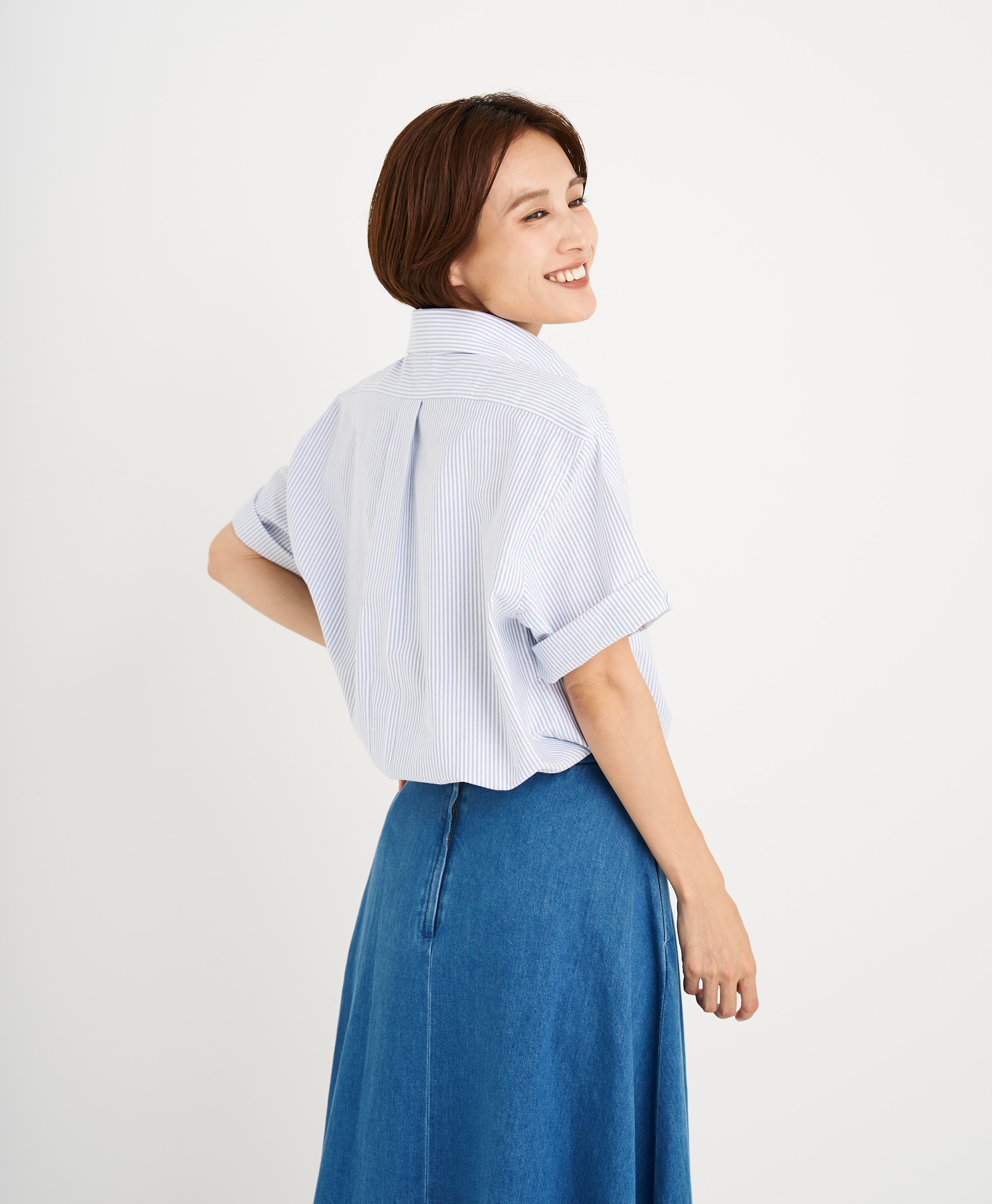 【プリント対象メンズドレスシャツ】 スーピマコットン オックスフォード ショートスリーブ ドレスシャツ Regular Fit19