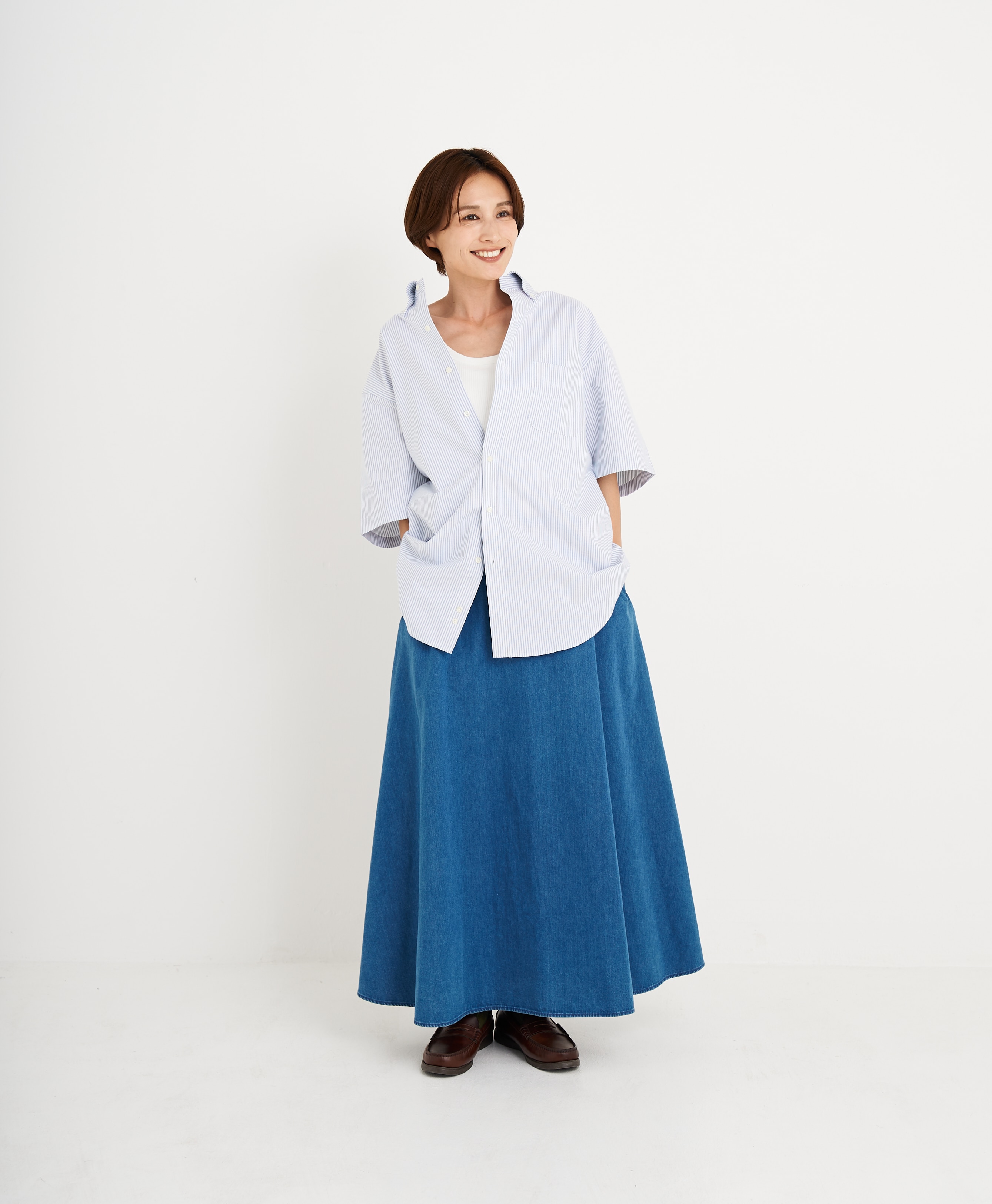 【プリント対象メンズドレスシャツ】 スーピマコットン オックスフォード ショートスリーブ ドレスシャツ Regular Fit23